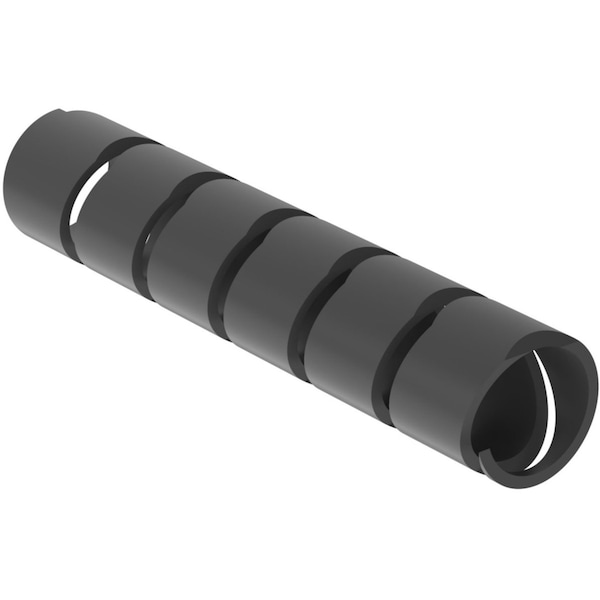 Spiral Wrap, 4 in Max Bundle Dia., 100 ft, Polyethylene, Black